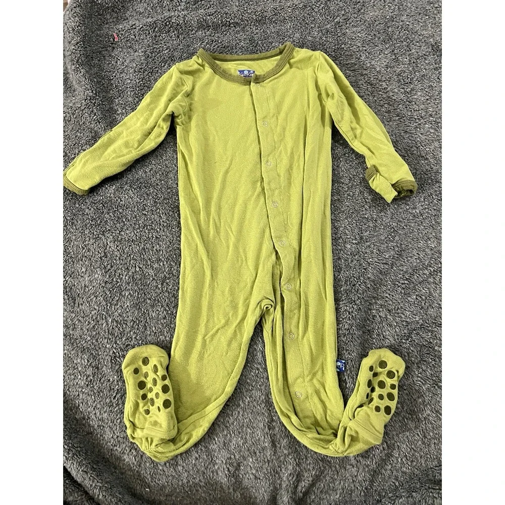 -Kickee Pants-Green (meadow) Sleeper Size 18/24m